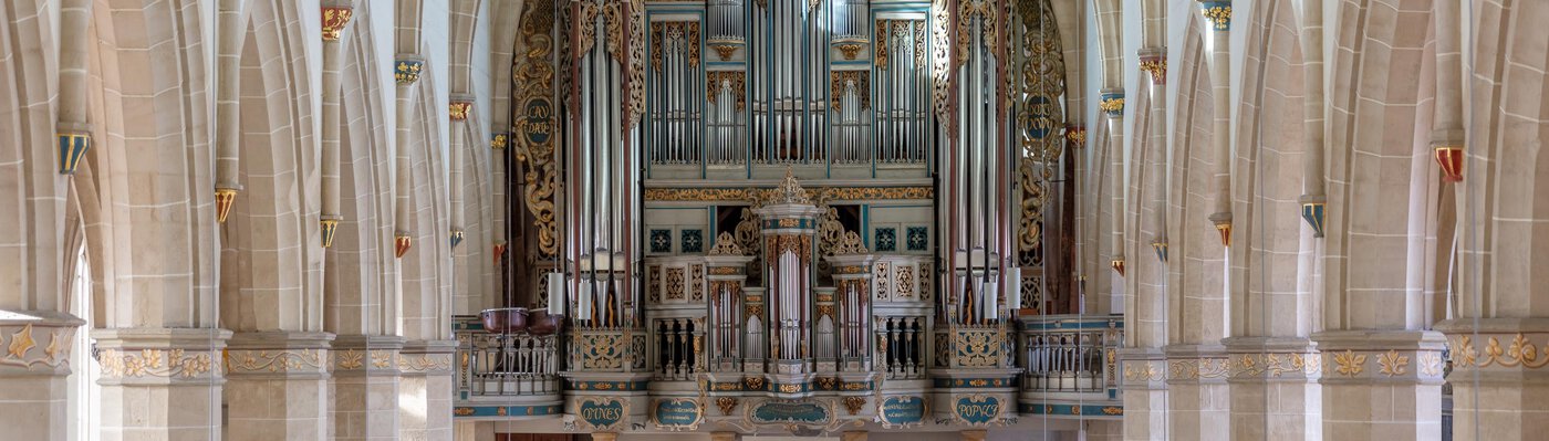 Die Schuke-Orgel von 1978 mit dem Orgelprospekt von 1648